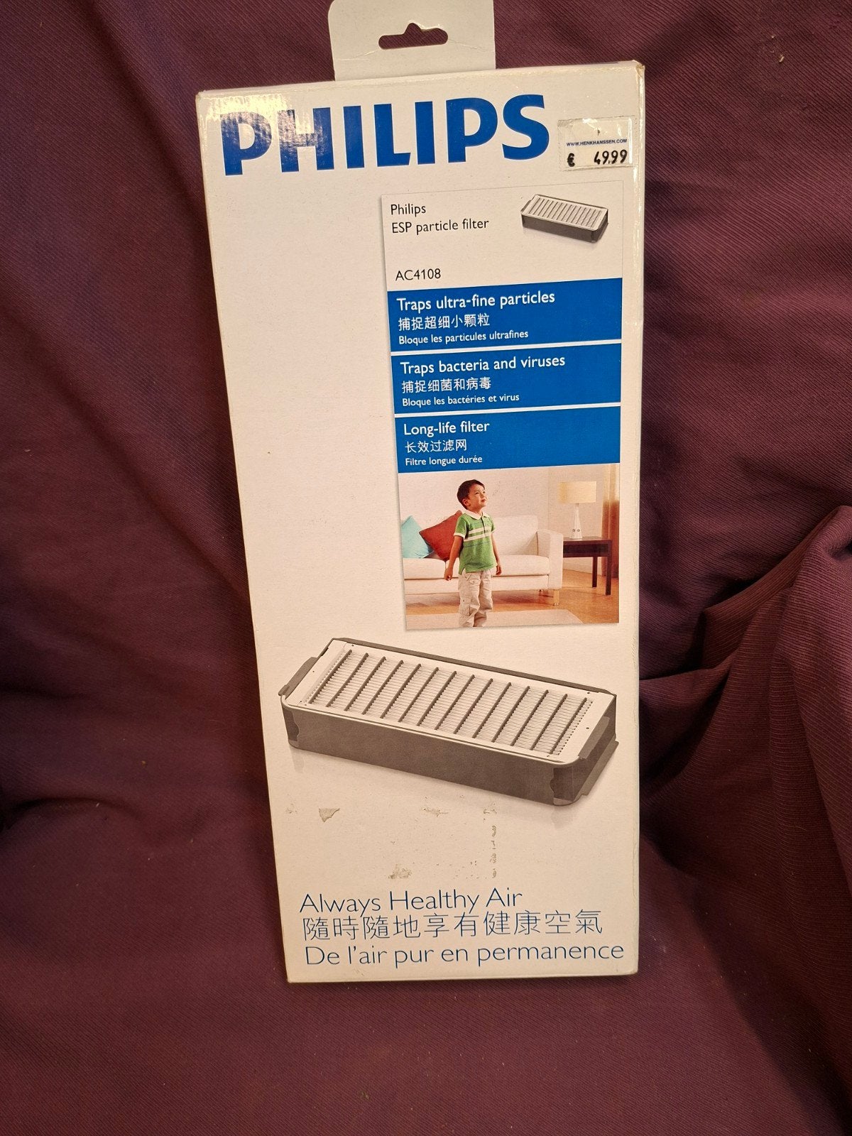 Philips AC4108 ESP-deeltjesfilter, Witgoed en Apparatuur, Luchtbehandelingsapparatuur, Nieuw, Luchtreiniger, Ophalen of Verzenden
