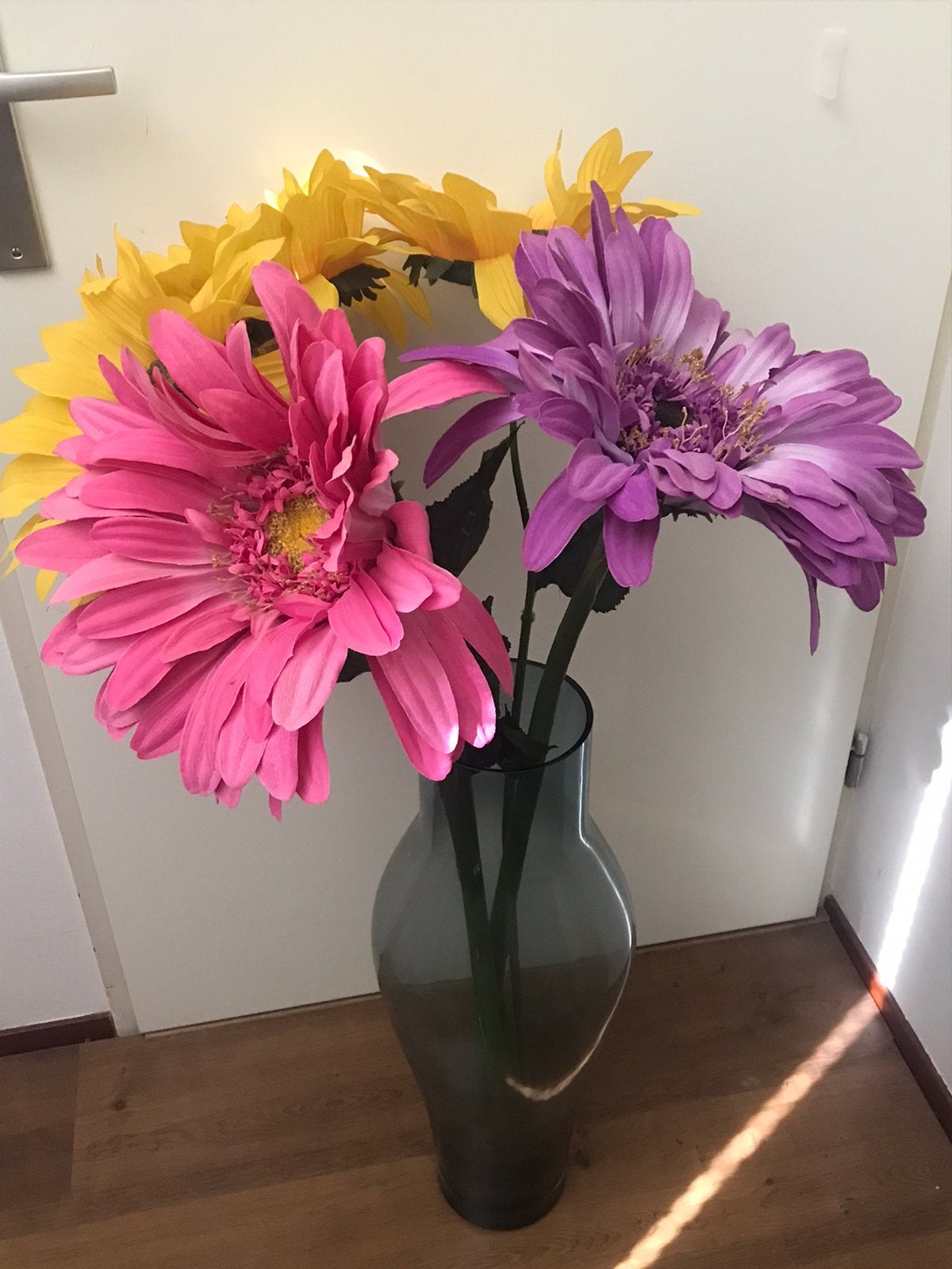 Prachtige grote Hal Vaas met Kunstbloemen H 165 cm, Huis en Inrichting, Ophalen, Zo goed als nieuw