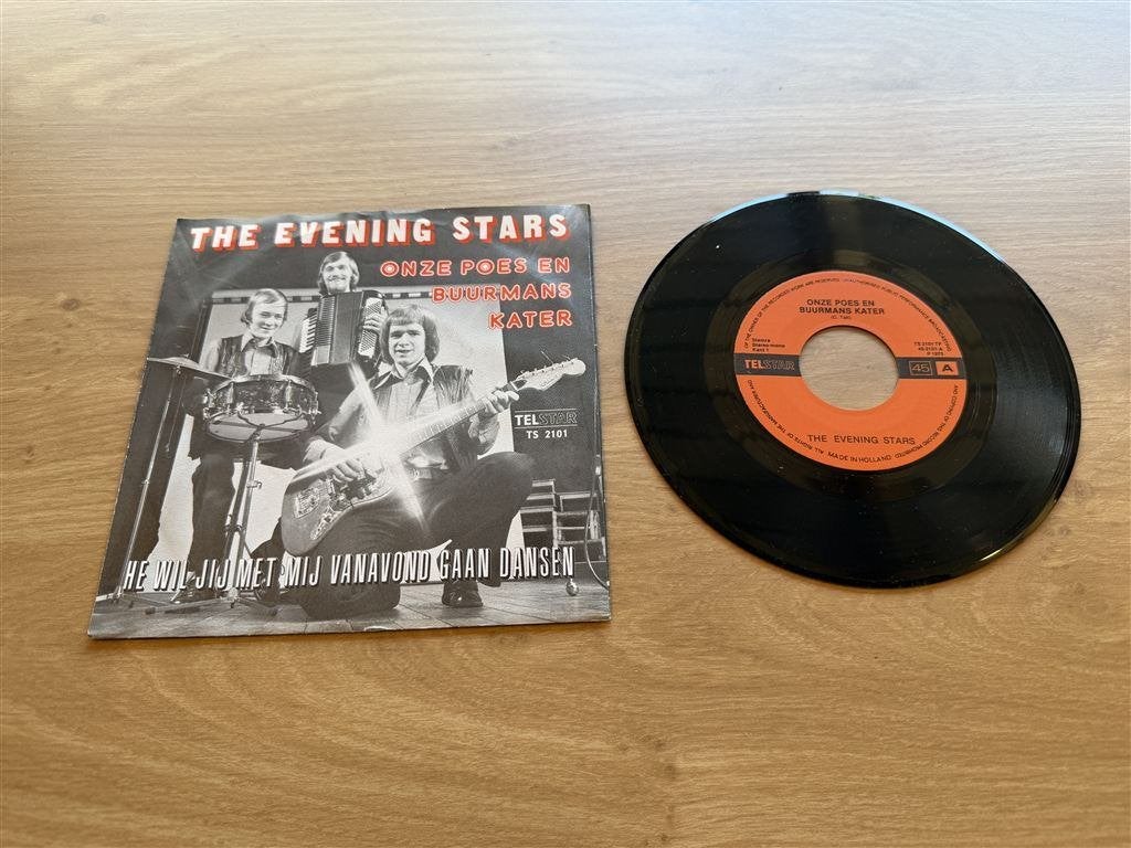 The Evening Stars - Onze poes en buurmans kater, Cd's en Dvd's, Vinyl Singles, Ophalen of Verzenden, Zo goed als nieuw, Nederlandstalig