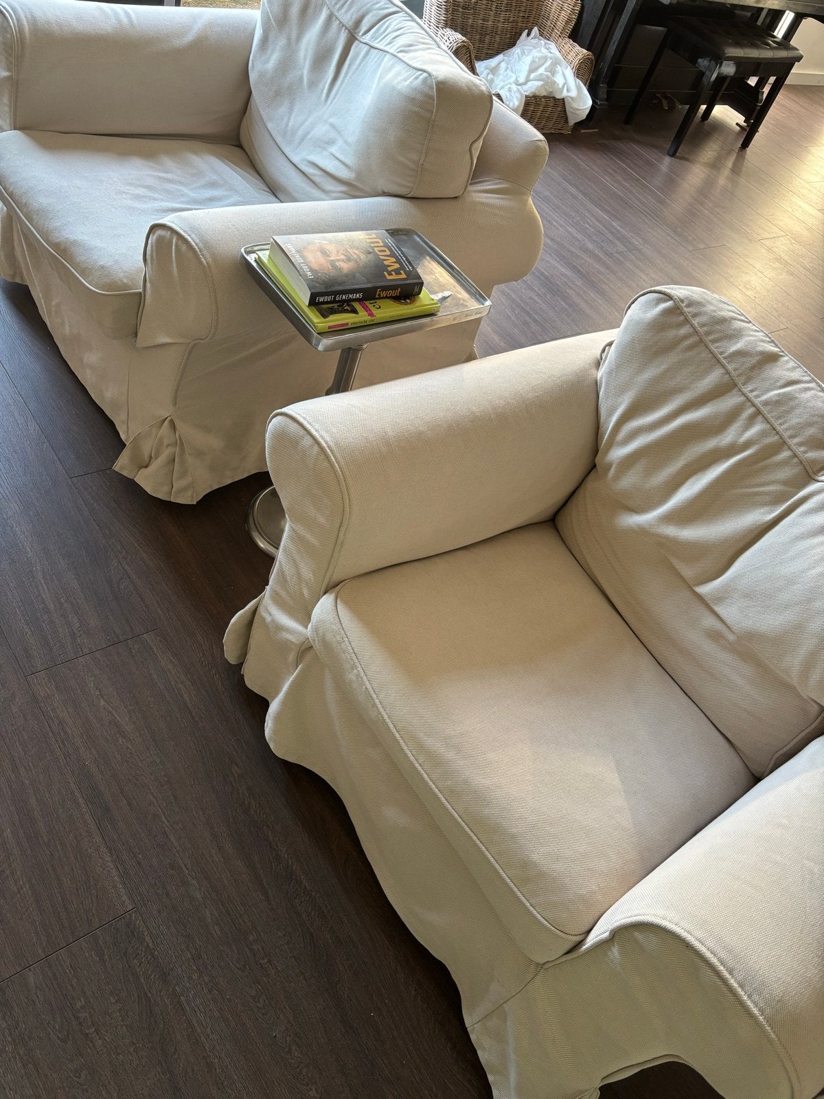 2x IKEA Ektorp fauteuil - Comfortabele stoelen, Huis en Inrichting, Banken | Bankstellen, Gebruikt, Eenpersoons, 75 tot 100 cm