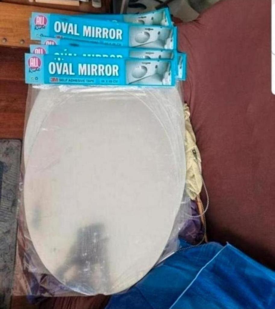 drie grote ovale spiegels bieden 6649cm acryl, Ophalen, Nieuw, Ovaal