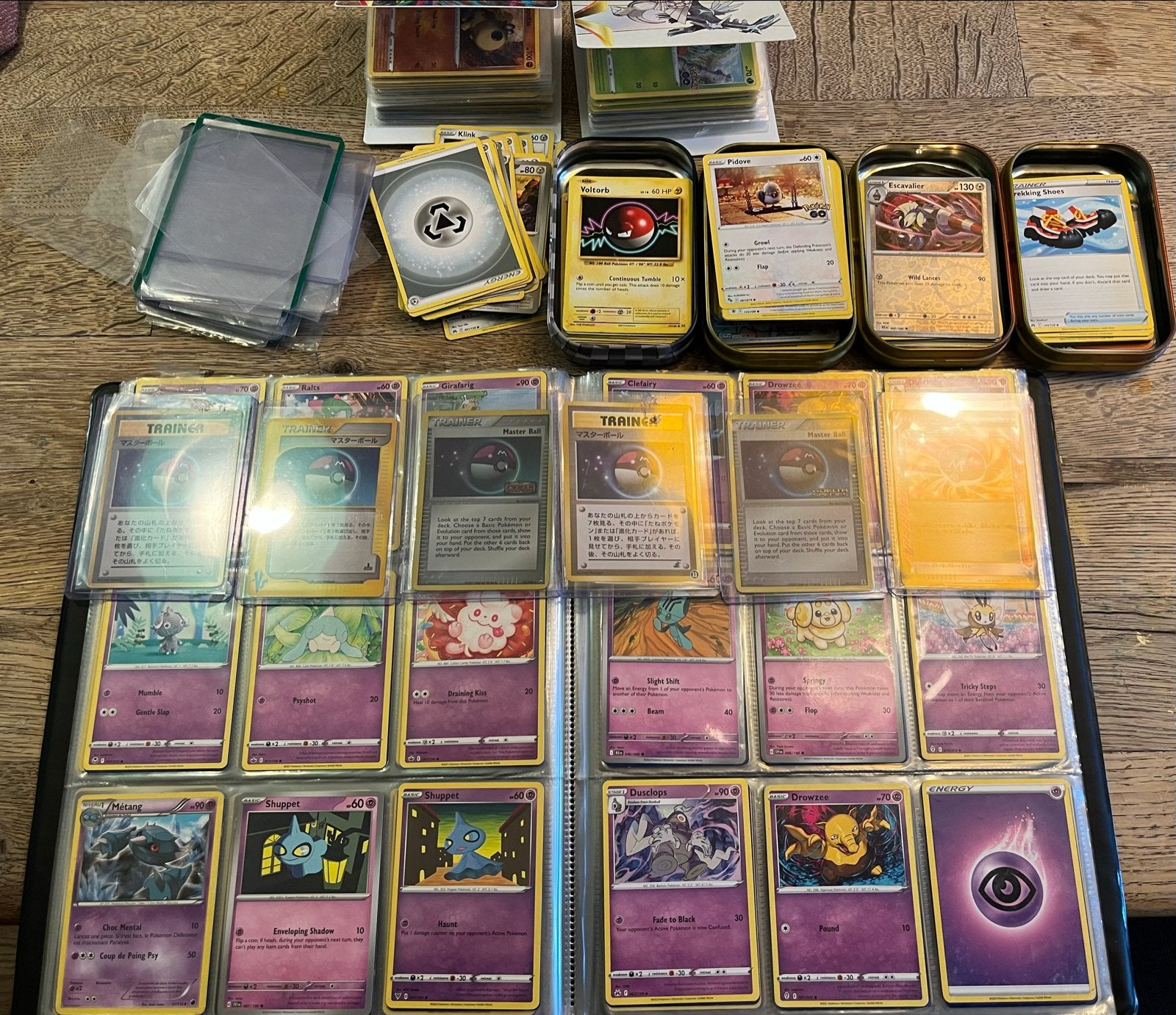 Pokémon kaarten BULK: Groot boek, bakjes, Japanse trainers, Ophalen of Verzenden, Gebruikt, Meerdere kaarten