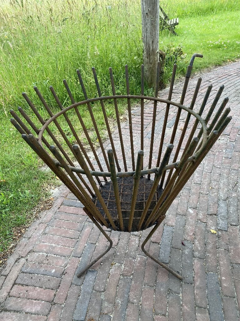 vuurkorf met stalen onderplaat, Tuin en Terras, Vuurkorven, Ophalen, Gebruikt, Vuurkorf