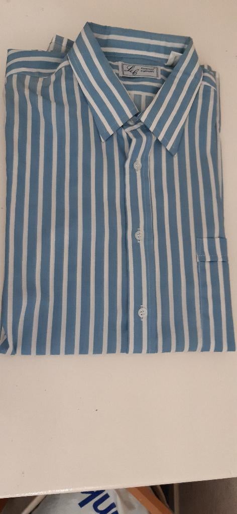 overhemd blauw/wit maat 41-42, Kleding | Heren, Ophalen of Verzenden, Nieuw, Blauw, Halswijdte 41/42 (L)