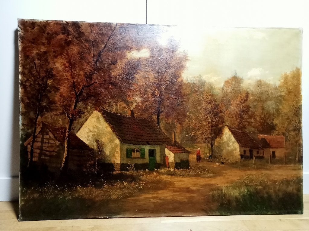 Johannes Gijsbert Vogel (1828-1915), Antiek en Kunst, Kunst | Schilderijen | Klassiek, Ophalen, Doek, Landschap, Olieverf