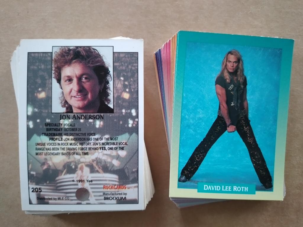 50 Brockum Rockcards 1991 incomplete set metal bands, Ophalen, Gebruikt