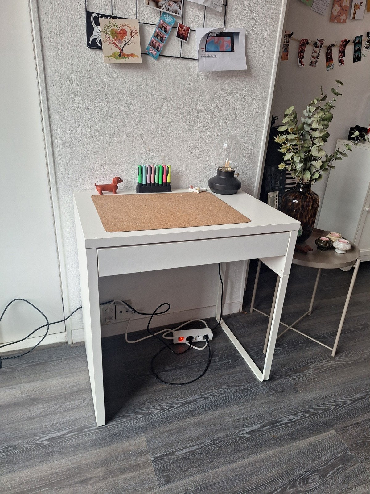Bureau ikea Micky wit, Huis en Inrichting, Bureaus, Ophalen, Gebruikt, IKEA, Wit