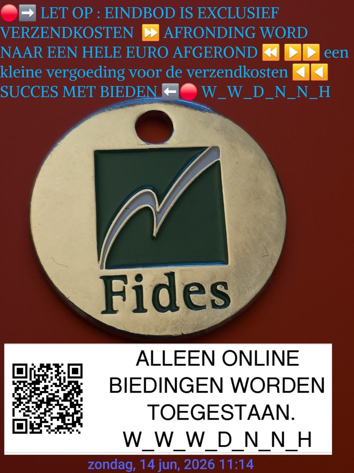 Winkelwagenpenning: fides, Verzamelen, Verzenden