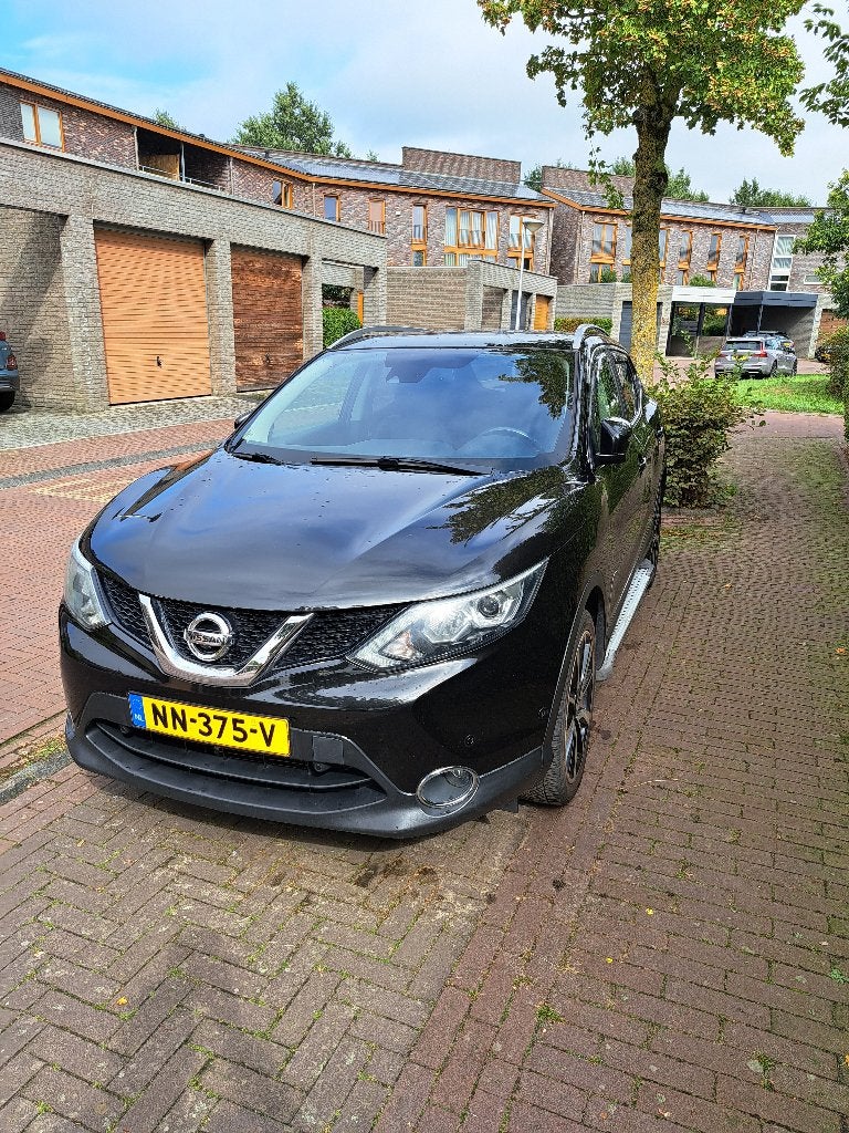 Nissan Qashqai 1.2 Dig-t 85KW 2WD CVT 2017 Zwart, Auto's, Lederen bekleding, Euro 6, 4 cilinders, Leder en Stof