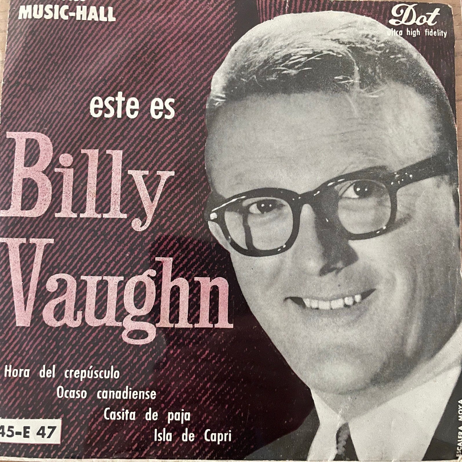 EP Billy Vaughn, Ophalen of Verzenden, EP