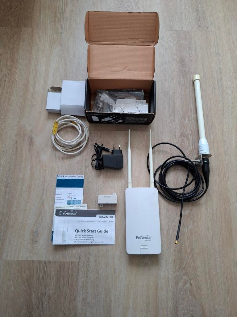 Engenius EZ Hotspot Extender ENS202EXT + Omni 5dBi antenne, Ophalen of Verzenden, Gebruikt, Router, EnGenius