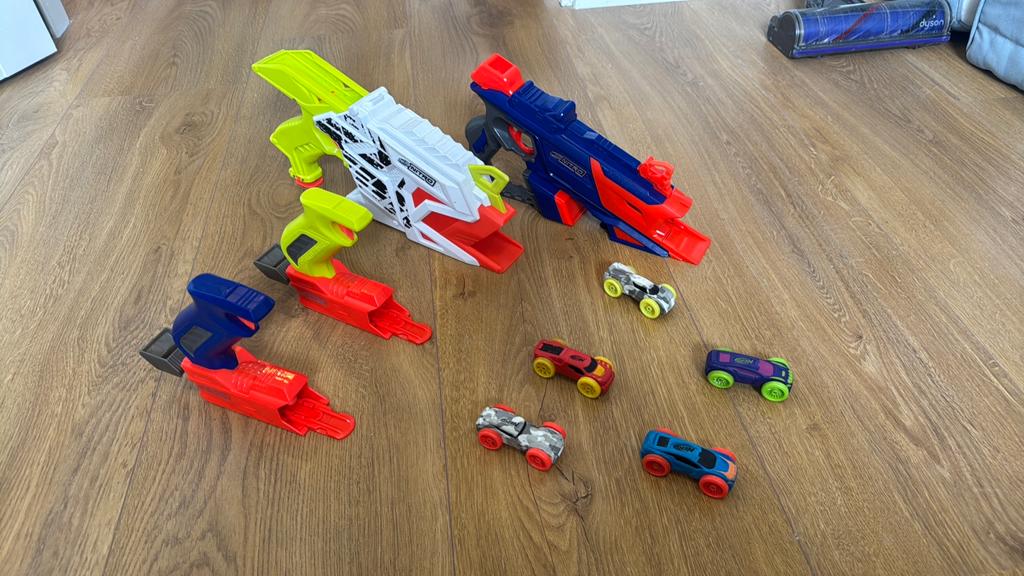 Nerf auto schietspel, Ophalen of Verzenden, Gebruikt