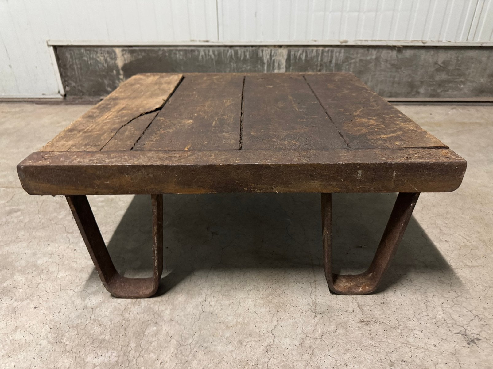 industriële SALONTAFEL pallettafel tafel vintage antiek, 50 tot 100 cm, Vierkant, Zo goed als nieuw, Metaal