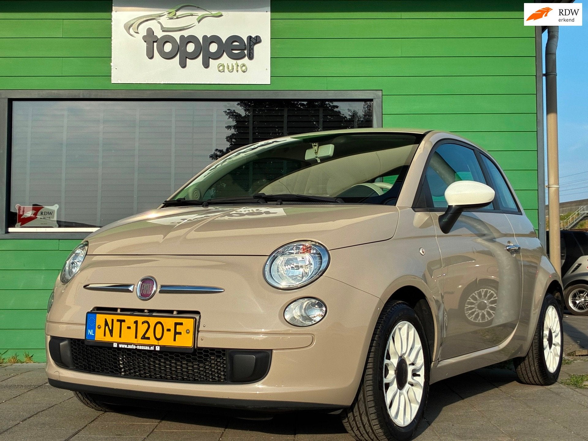 Fiat 500 1.2 Cappuccino|Airco|D-riem v.v.|Elektr.ramen|LM-Ve, Auto's, Fiat, Voorwielaandrijving, Gebruikt, 4 cilinders, Bedrijf