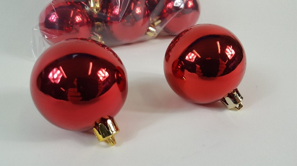 Kerstballen rood, zak 14 stuks, kerstversiering, 6 cm (1) W1, Diversen, Kerst, Tweedehands verkoop, Tweedehands verkoop, Gebruikt
