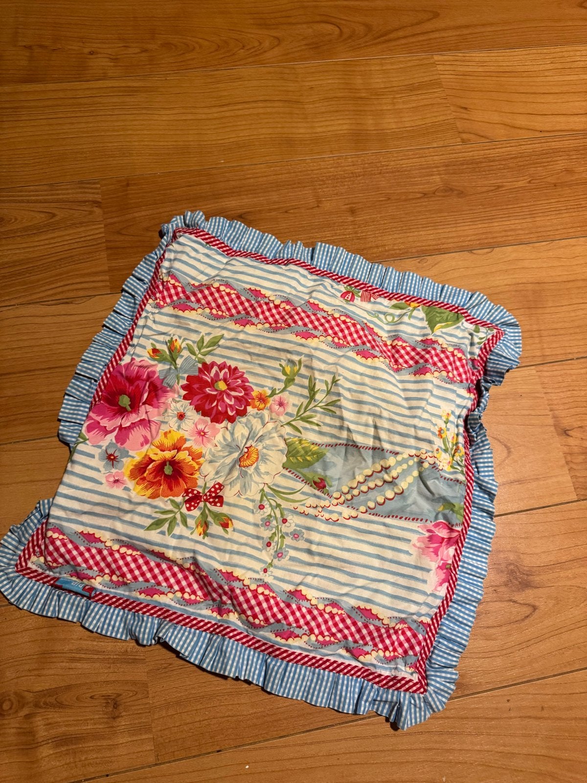 Pip Studio kussensloop met bloemenprint en strepen, Meerkleurig, Pip Studio, Ophalen of Verzenden, Zo goed als nieuw