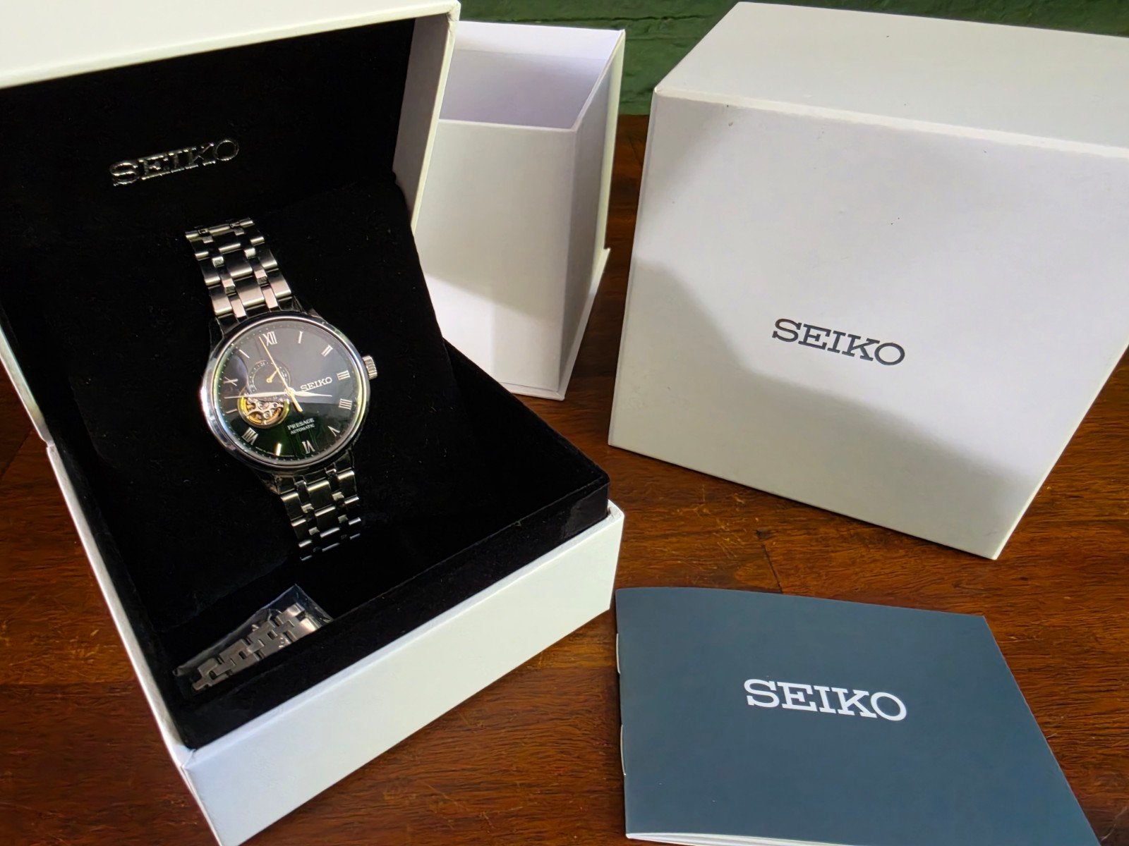 seiko presage japanese garden automatic, Ophalen, Staal, Polshorloge, Zo goed als nieuw