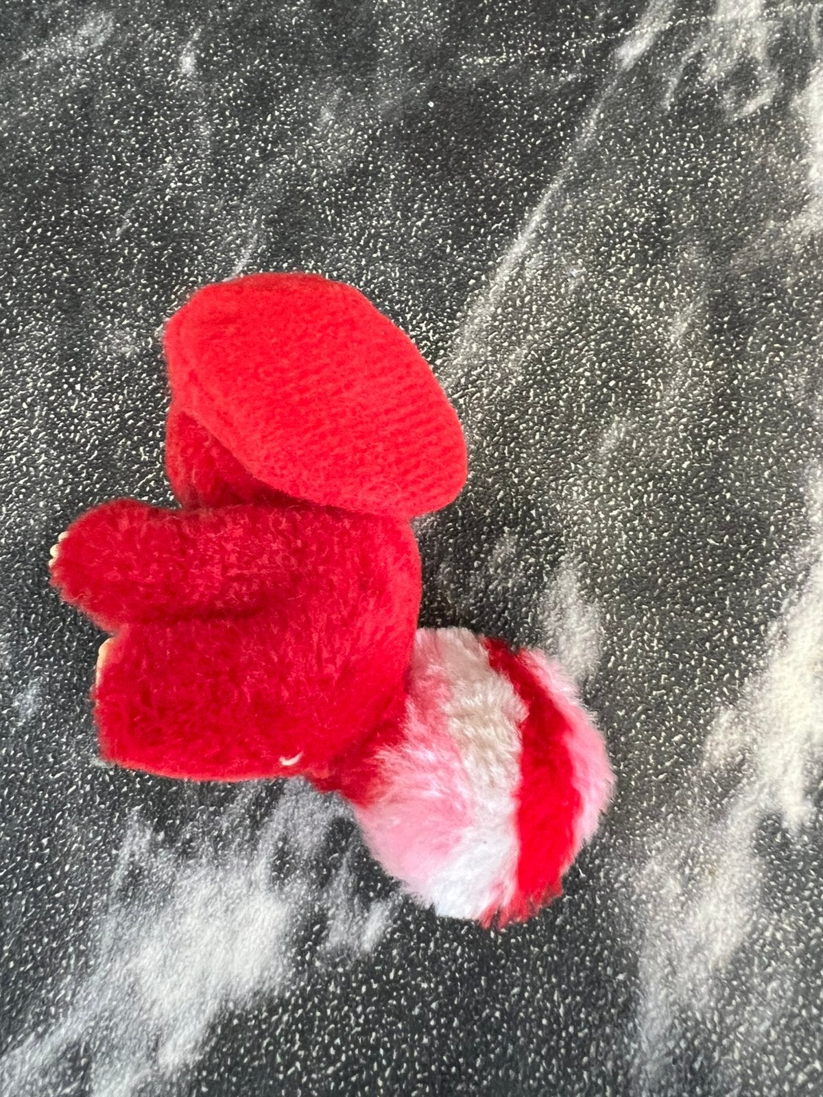Vintage knijpbeertje MonchhiChi rood, Ophalen of Verzenden, Zo goed als nieuw