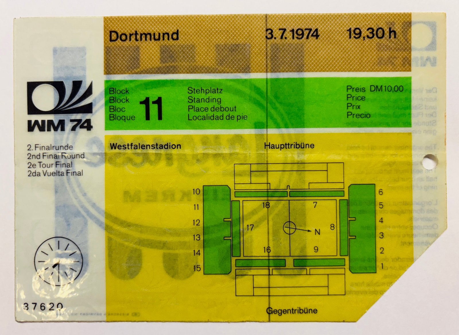 Ticket WK 1974 + boek München74, Ophalen, Gelezen, Balsport