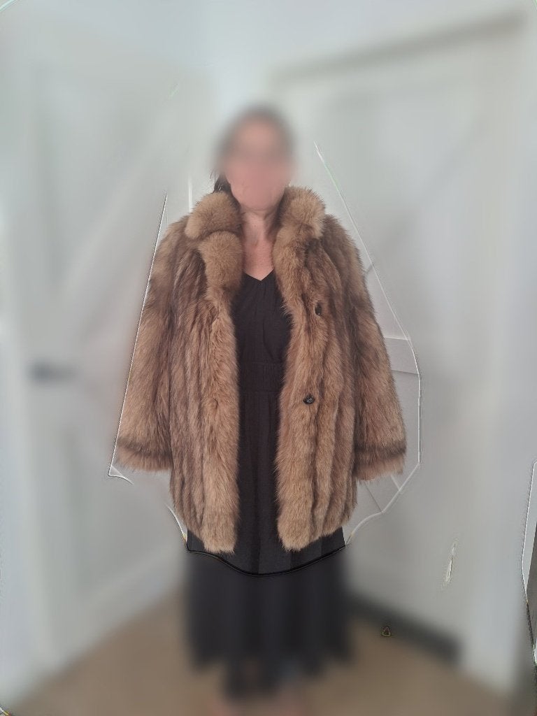 Licht bruine super zachte vos bontjas maat 38, Maat 38/40 (M), Pellicceria Paola Italie, Bruin, Ophalen of Verzenden