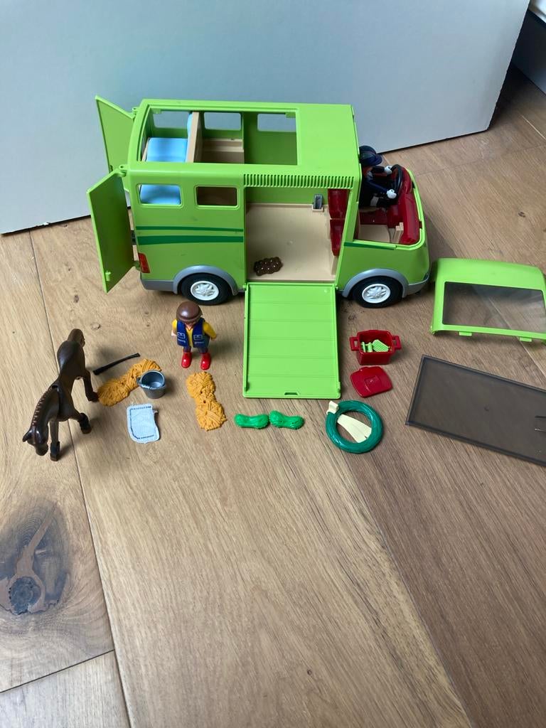 Playmobil 6928 Paardentransporter met accessoires, Ophalen of Verzenden, Gebruikt