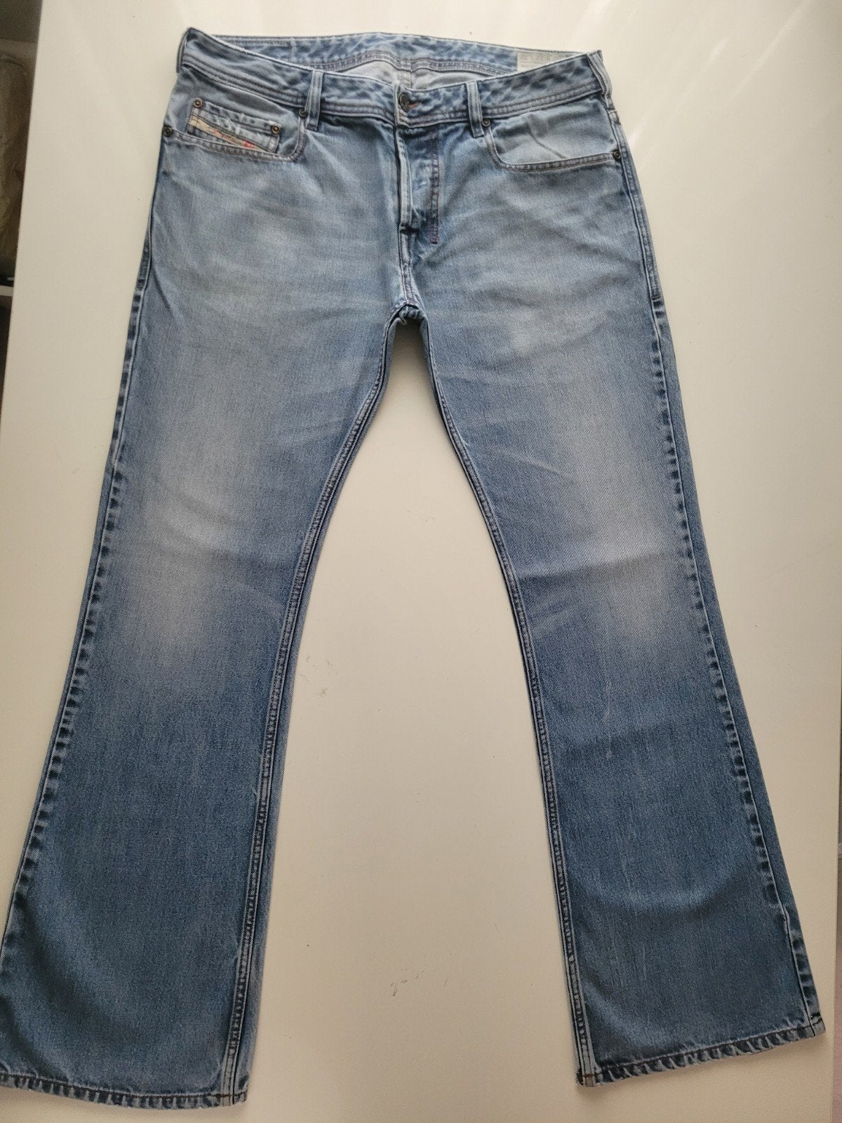 CLASSIC DIESEL ZATHAN REGULAR BOOTCUT DESTROY SIZE 33/32, Kleding | Heren, Ophalen of Verzenden, Zo goed als nieuw, Blauw, W33 - W34 (confectie 48/50)