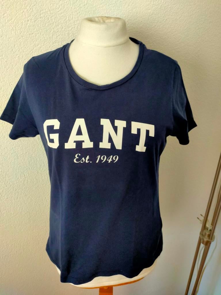 T shirt maat M merk Gant, Kleding | Dames, Maat 38/40 (M), Blauw, Ophalen of Verzenden, Zo goed als nieuw