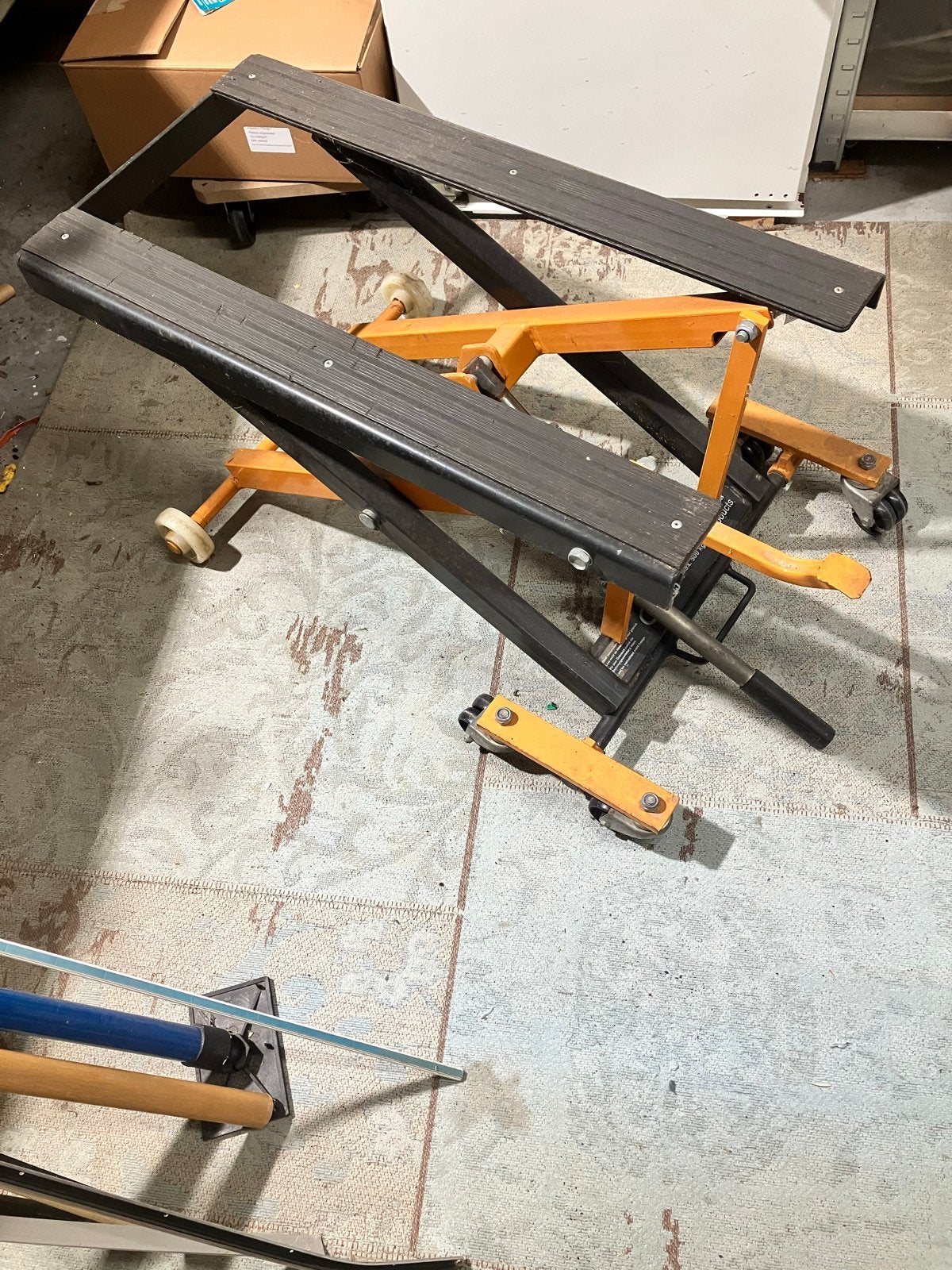 Hydraulische motorfietskrik - Helemaal compleet, Ophalen, Gebruikt, Hydraulisch, Garagekrik