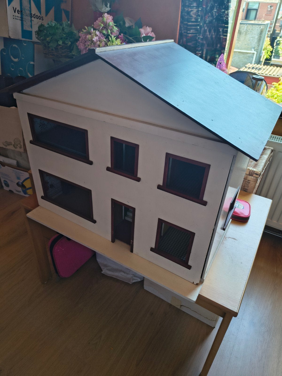 Handgemaakt Poppenhuis - 56x72x30cm, Ophalen, Gebruikt, Poppenhuis