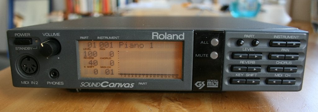 Roland SC-55 Sound Canvas, MIDI-klankmodule uit 1991, Ophalen of Verzenden, Zo goed als nieuw, Roland