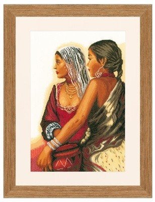 Borduurpakket 2 Indian women pn0021219 21201, ., Nieuw, Ophalen of Verzenden, .