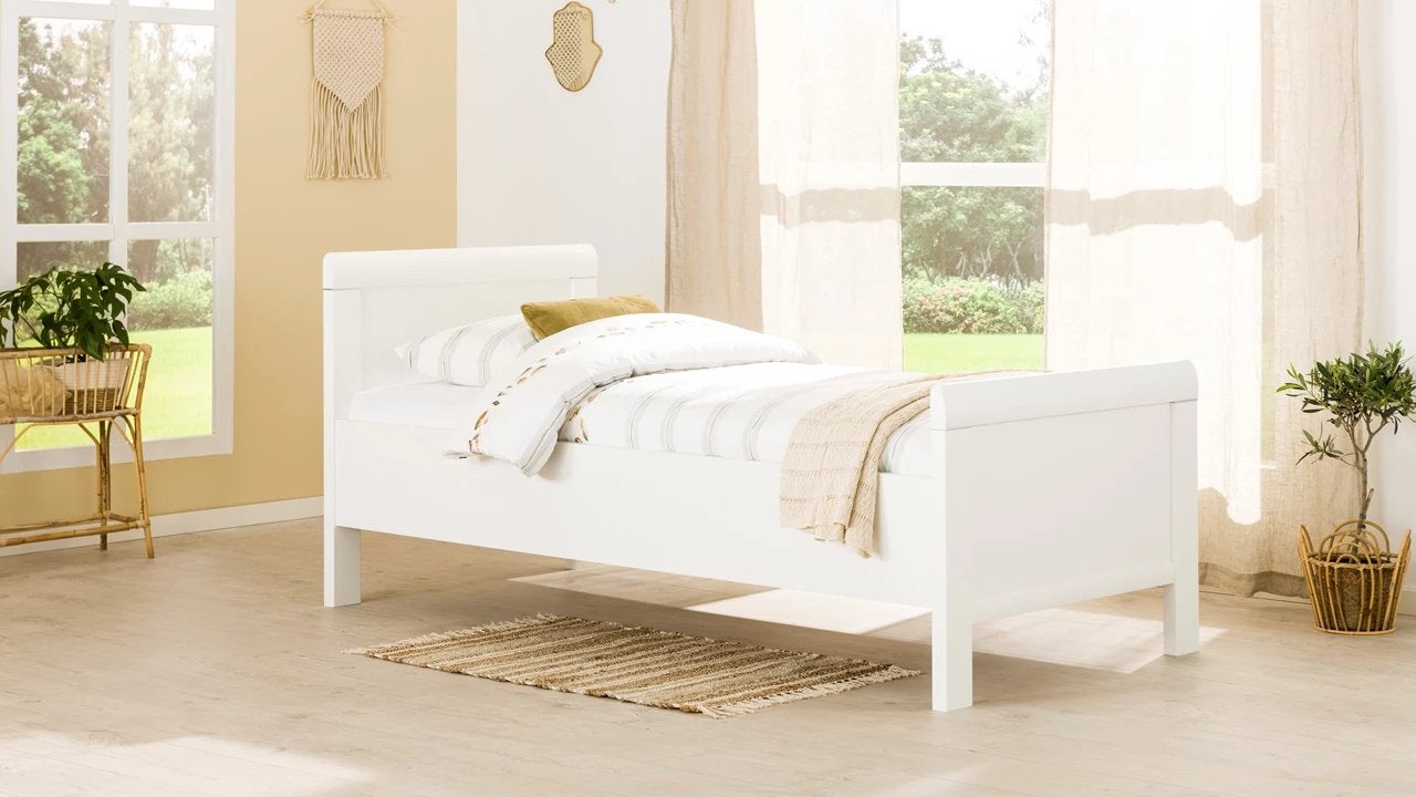 Senioren bed, Ophalen, Eenpersoons, Wit, Zo goed als nieuw