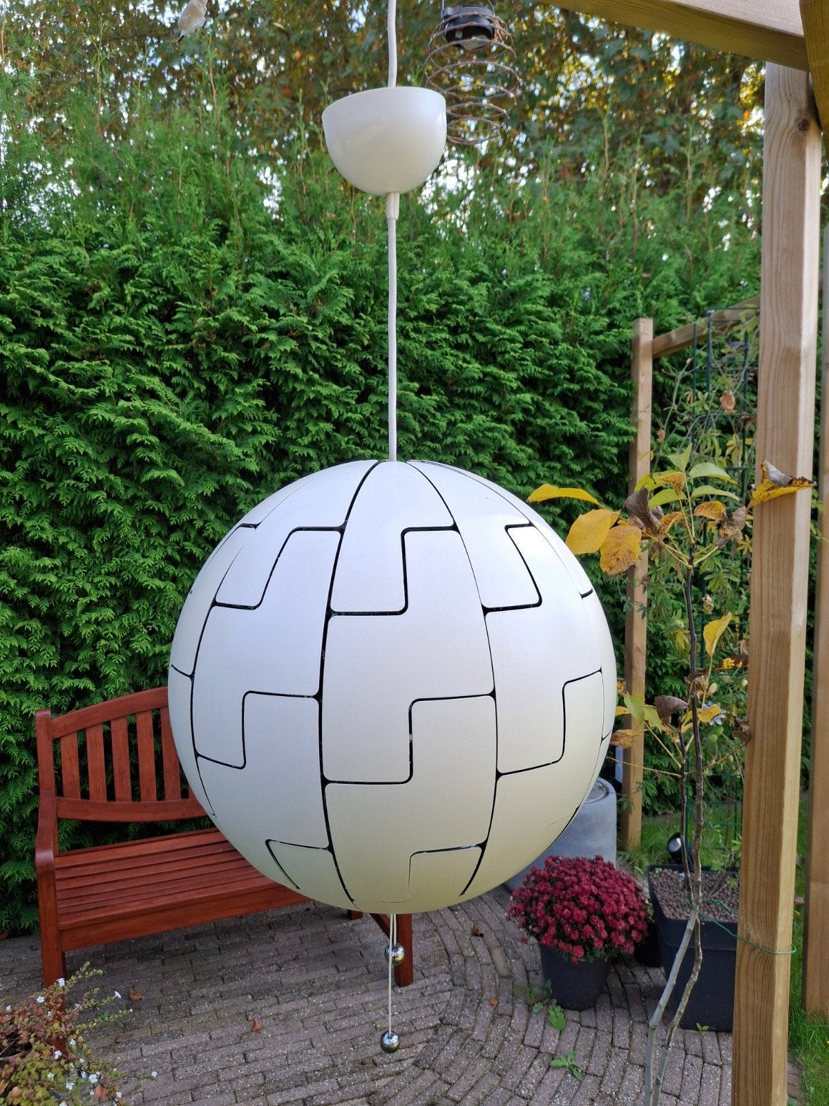 2 stuks IKEA PS 2014 Hanglamp - Wit/Zilver - Uitschuifbaar, Ophalen, Kunststof, Modern, Scandinavisch, E27 (groot)