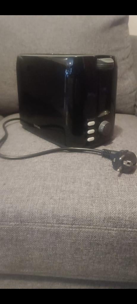 Zwarte broodrooster met 2 sleuven - Zo goed als nieuw, Witgoed en Apparatuur, Broodroosters, Ophalen of Verzenden, Zo goed als nieuw