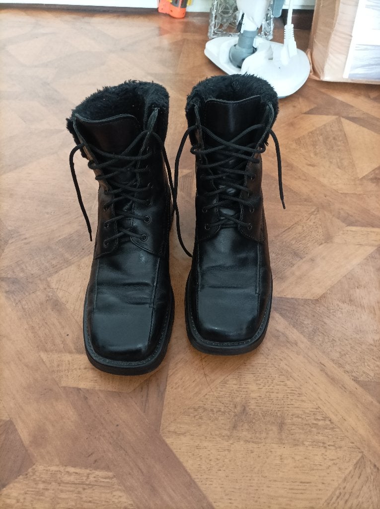 Fabiani leren veterschoenen maat 40 H, Zwart, Lage of Enkellaarzen, Ophalen of Verzenden, Zo goed als nieuw