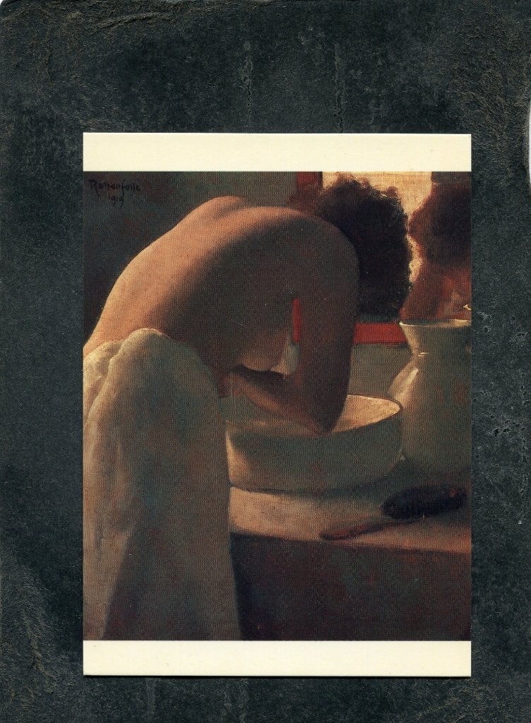 Ansicht Armand Rassenfosse - Femme a sa toilette, Verzenden, 1980 tot heden, Ongelopen