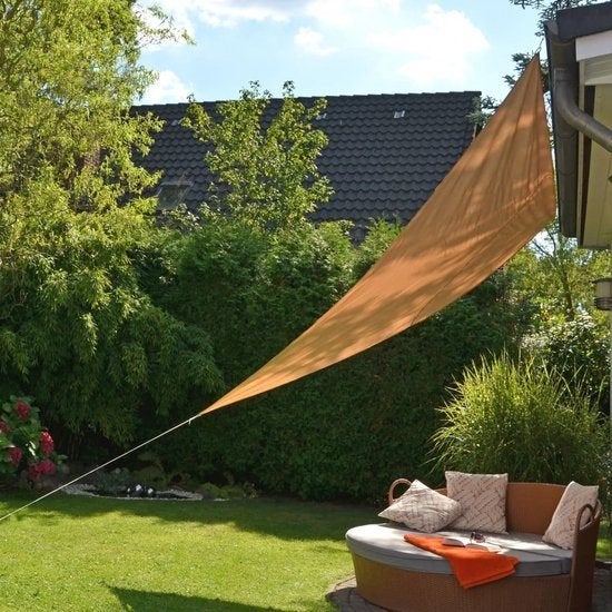 Zonwering  Driehoek  schaduwdoekzwembad tuin NIEUW koopje, Ophalen of Verzenden, Nieuw