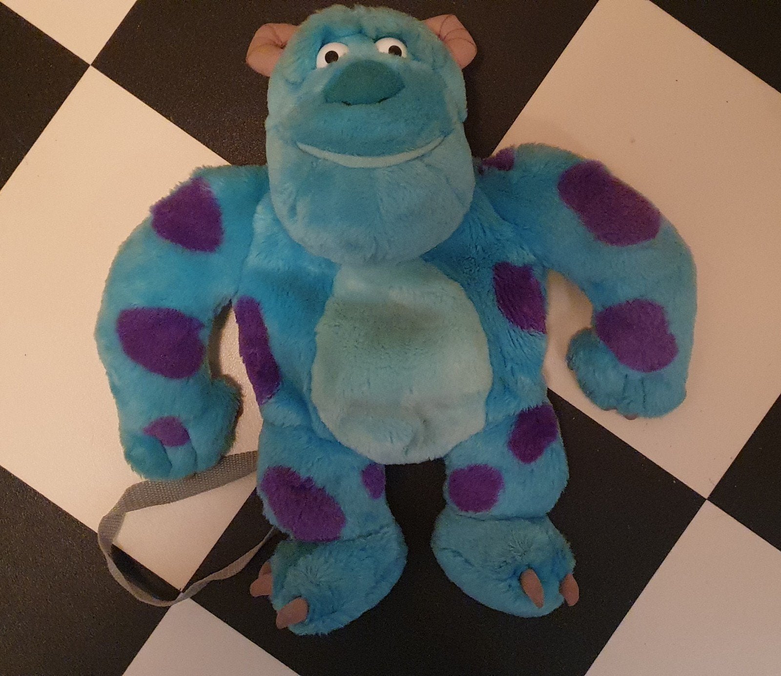 Sully van Monsters Inc rugzakje ZGAN, Ophalen of Verzenden, Zo goed als nieuw, Rugzakfunctie
