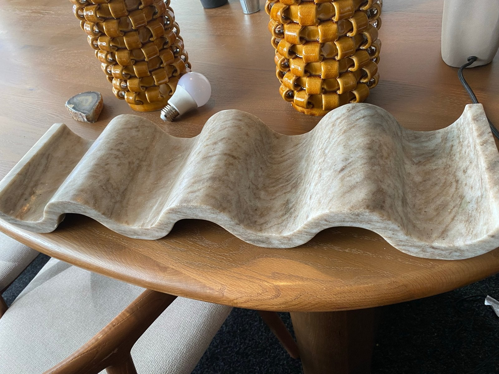 Uniek marmeren wijnrek - 60x18 cm, Ophalen, Overige materialen, Nieuw, Minder dan 5 flessen