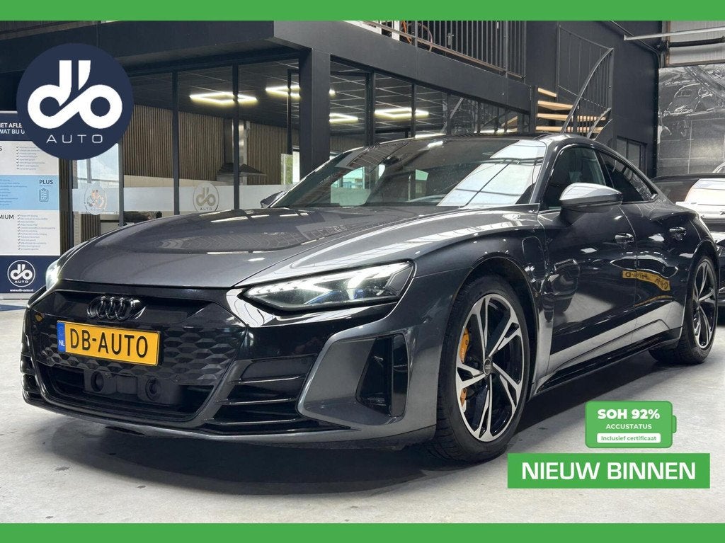 Audi e-tron GT GT 93 kWh LUCHTVERING I B&O I PANO I HUD I MA, Auto's, Audi, Automaat, Zwart, Adaptive Cruise Control, Vierwielaandrijving