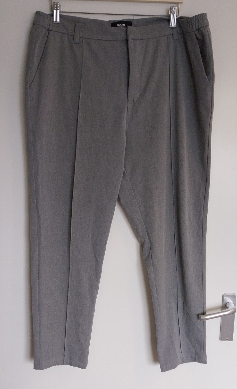 Grijze pantalon van ICON. Amsterdam, maat 46/48, Maat 46/48 (XL) of groter, Ophalen of Verzenden, ICON. Amsterdam, Gedragen