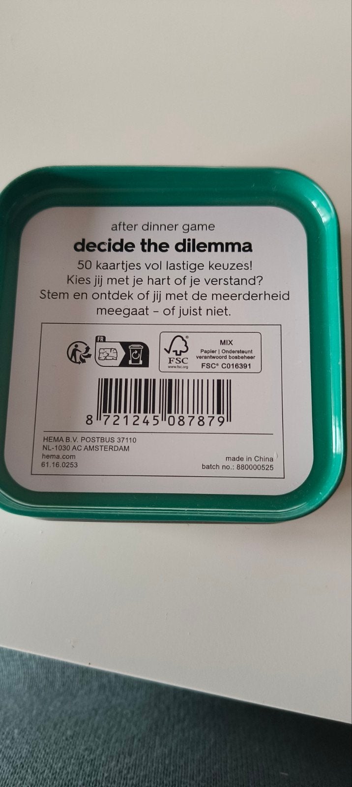 HEMA After Dinner Game: Decide the Dilemma (nieuw), Drie of vier spelers, Ophalen of Verzenden, Nieuw, HEMA