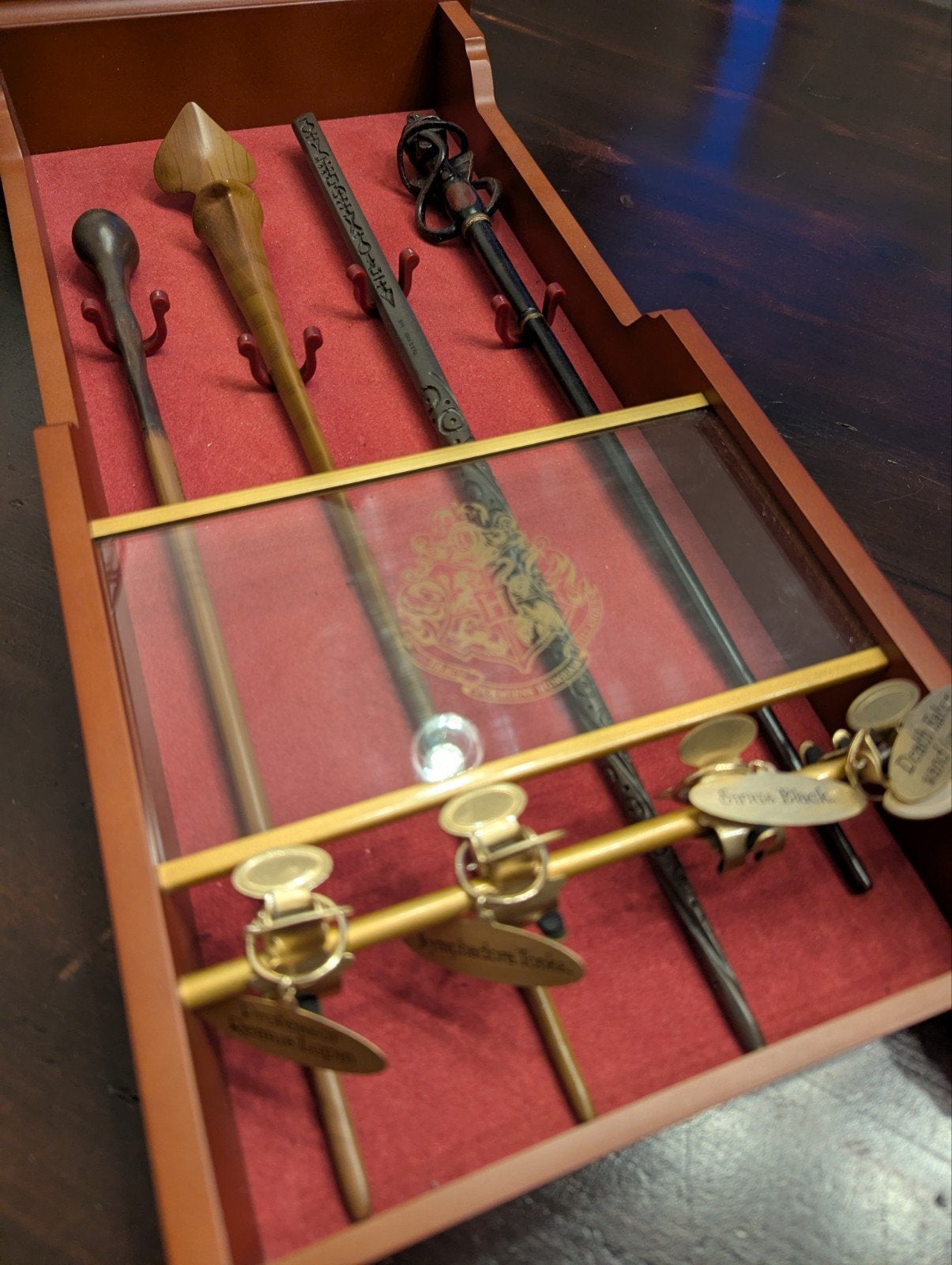 Harry Potter Noble Collection Wands met Display (4 stuks), Ophalen of Verzenden