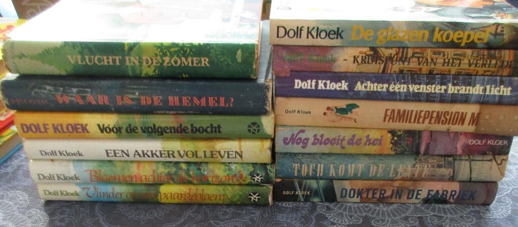13 vintage romans van Dolf Kloek samen voor 5,00, Boeken, Ophalen of Verzenden, Gelezen