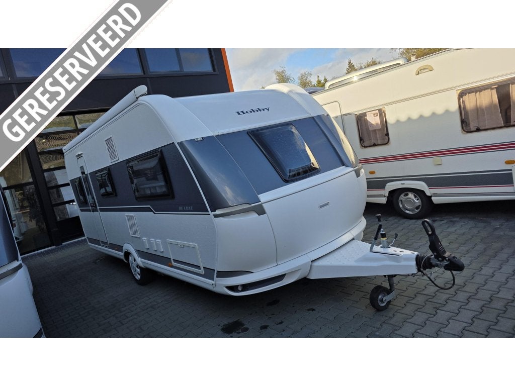 Hobby De Luxe 540 KMFE Mover,Luifel,Fietsendrage, Caravans en Kamperen, Dwars-stapelbed, Hobby, Bedrijf, Treinzit