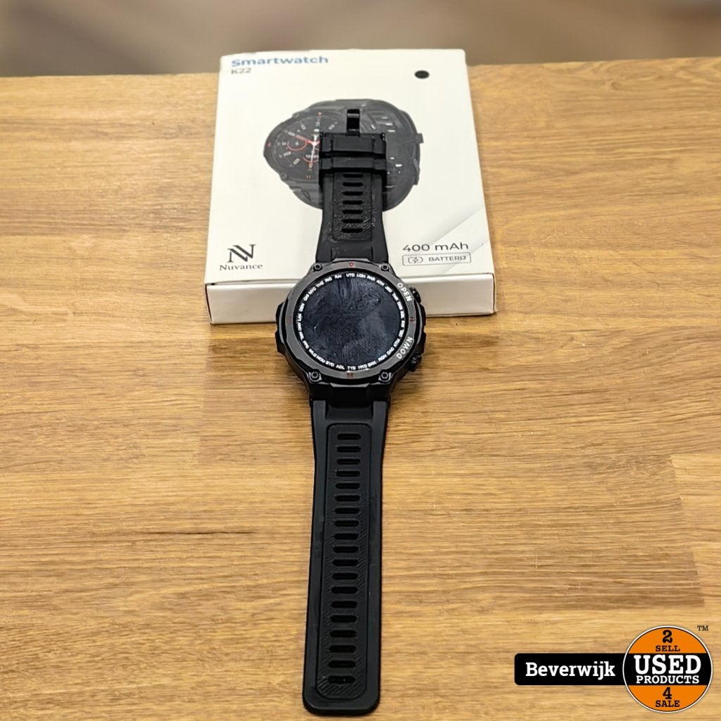 Smartwatch K22 Smartwatch | Zwart - Netjes, Flex Ltd., Gebruikt, https://flex.com/contact-us, Nobelstraat 10, 5807 GA Oostrum LB, Limburg, Nederland