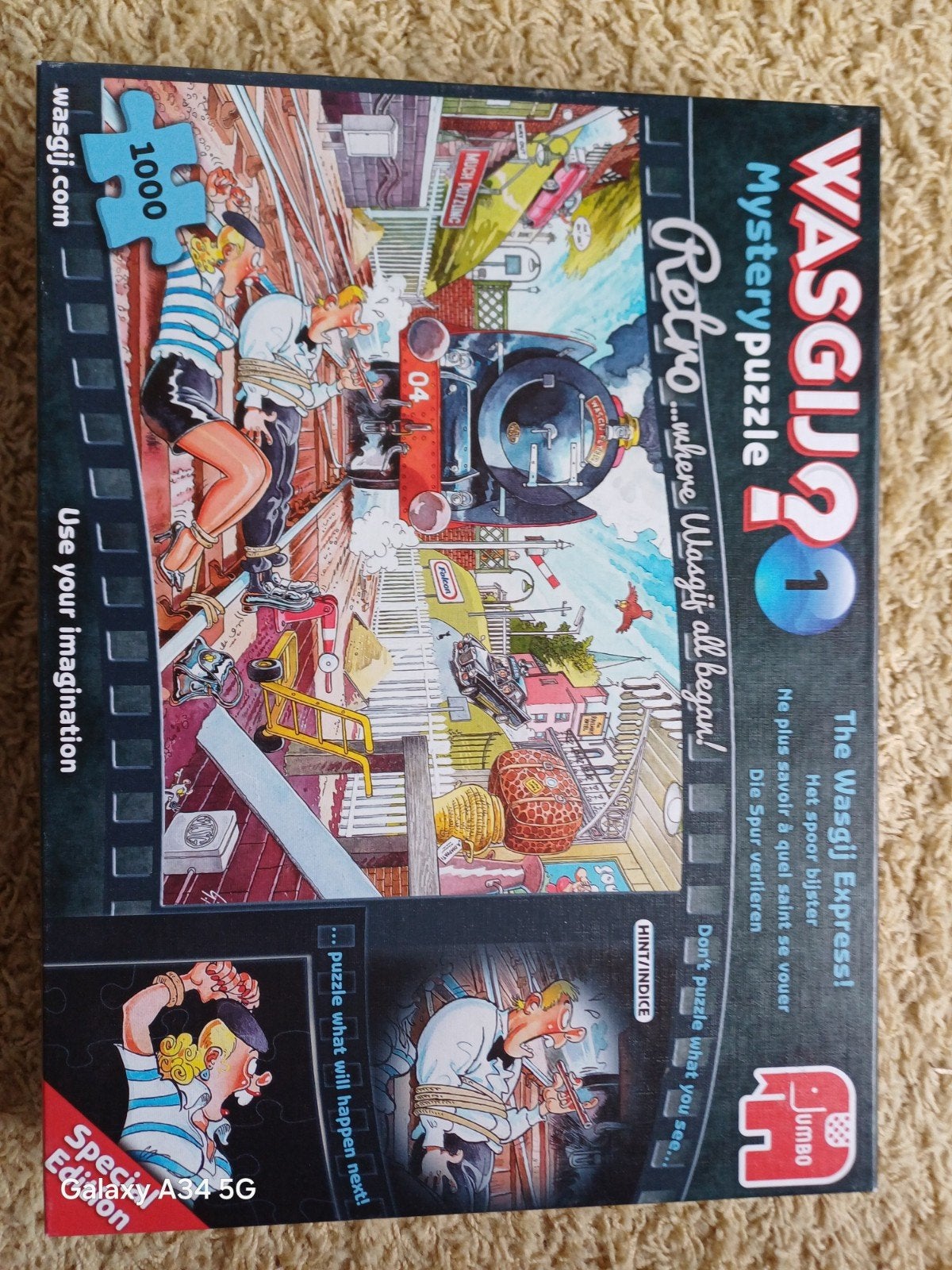 Wasgij puzzel- Mystery puzzle - 1000 stukjes, Ophalen of Verzenden, 500 t/m 1500 stukjes, Zo goed als nieuw, Legpuzzel