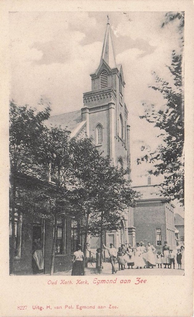 703-160-047 Oud Kath Kerk Egmond aan Zee, Ophalen of Verzenden, Voor 1920, Noord-Holland