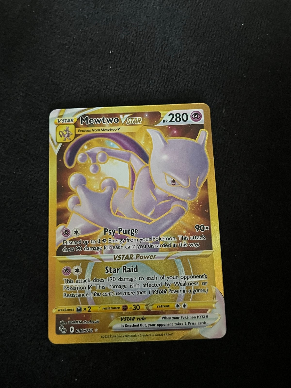Mewtwo VSTAR Pokémon Go 086/078 NM, Ophalen of Verzenden, Nieuw, Losse kaart, Foil