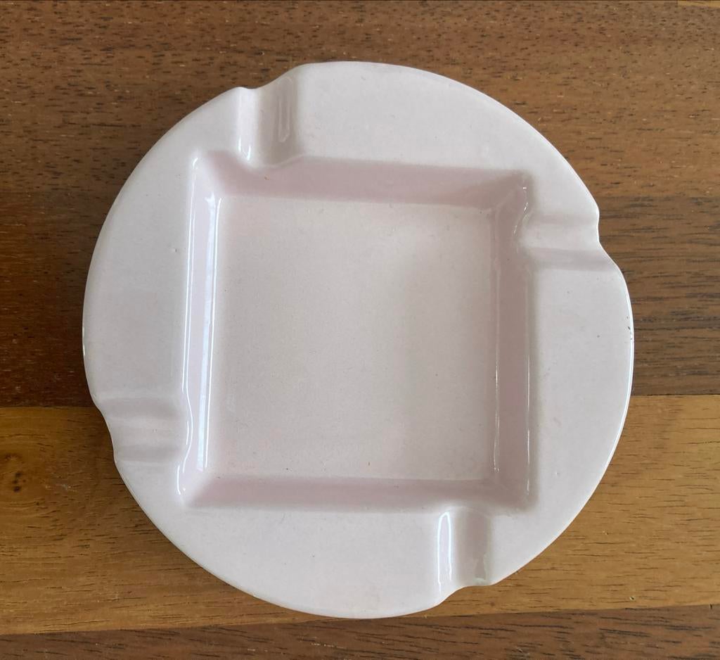 Roze keramische asbak - Vintage design, Ophalen of Verzenden, Zo goed als nieuw, Asbak